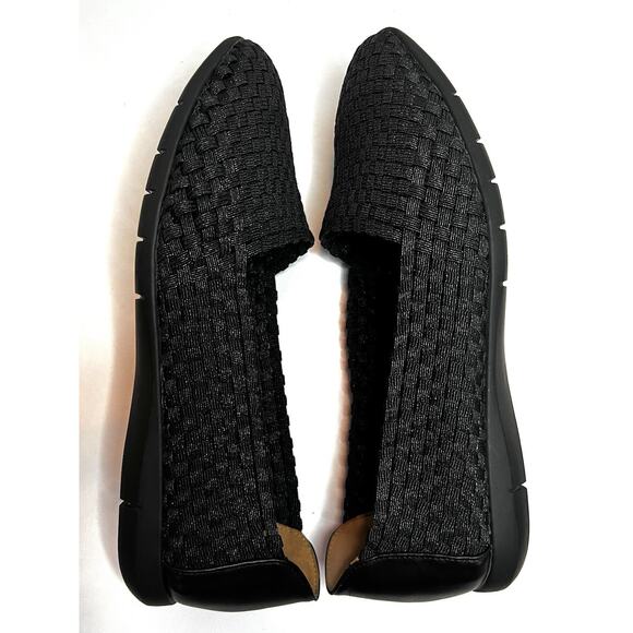 Women's Comfort View Bethany Slip On Woven Black Flats Size 11M Comfort Travel - Picture 11 of 14
